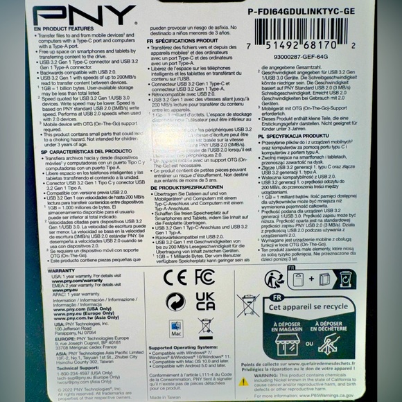 SOLD OUT 🚫 𝐔𝐒𝐁 𝟐.𝟑 𝐃𝐮𝐚𝐥 𝐃𝐫𝐢𝐯𝐞 𝟔𝟓𝐆𝐁: 𝖳𝗒𝗉𝖾- 𝖢/𝖳𝗒𝗉𝖾- 𝖠 - Picture 2 of 3